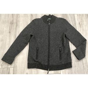 Ralph Lauren Gray Wool Cardigan Size XL
